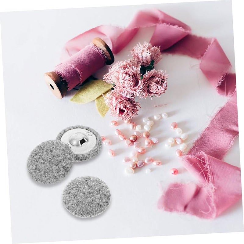 أزرار خياطة مستديرة رمادية فاتحة 2.5 سم للمعاطف والسترات وصنع الملابس DIY - Image 4